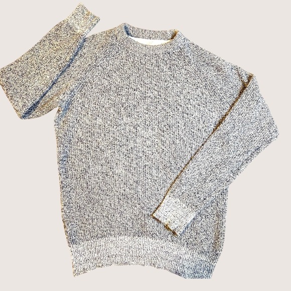 H&M Sweaters - H&M L.O.G.G Blue‎ Gray Cotton Normcore Knit Sweater Women's Small Crewneck